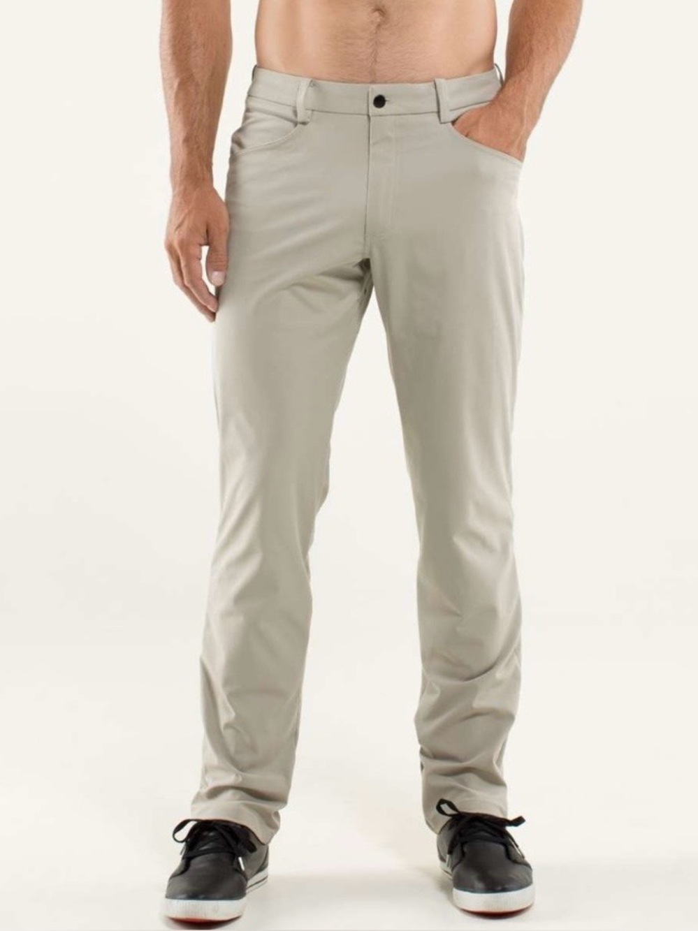 Men’s Lululemon Mission Pant I| pockets vented beige waist 36